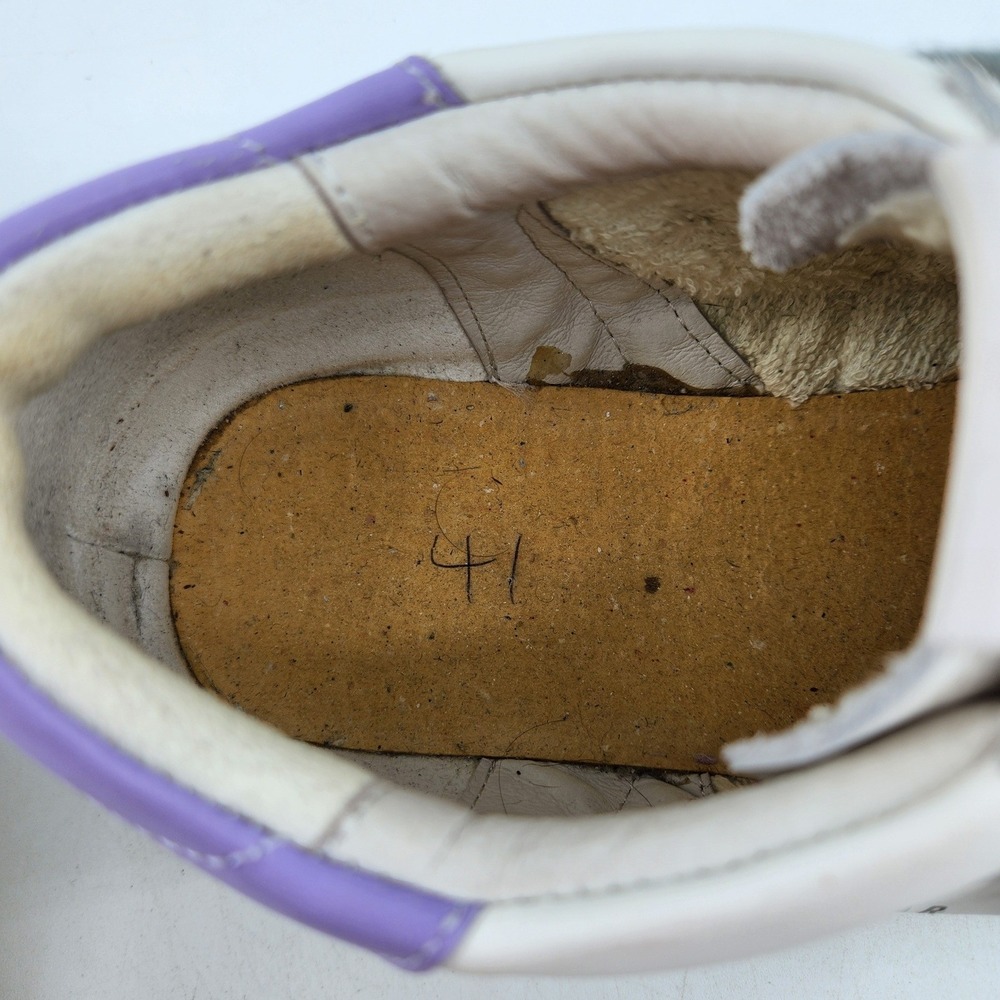 Golden Goose Superstar Sneakers Women 41 White Purple Distressed Leather Italy - Picture 11 of 14